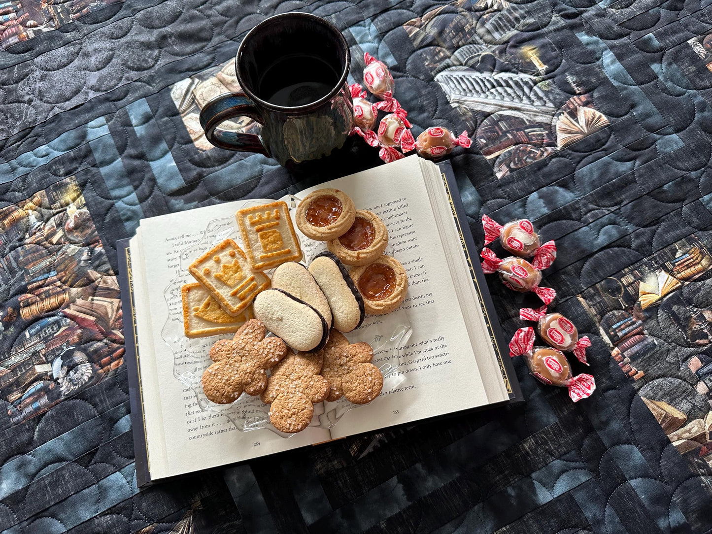 Haunted Library Throw Size Quilt