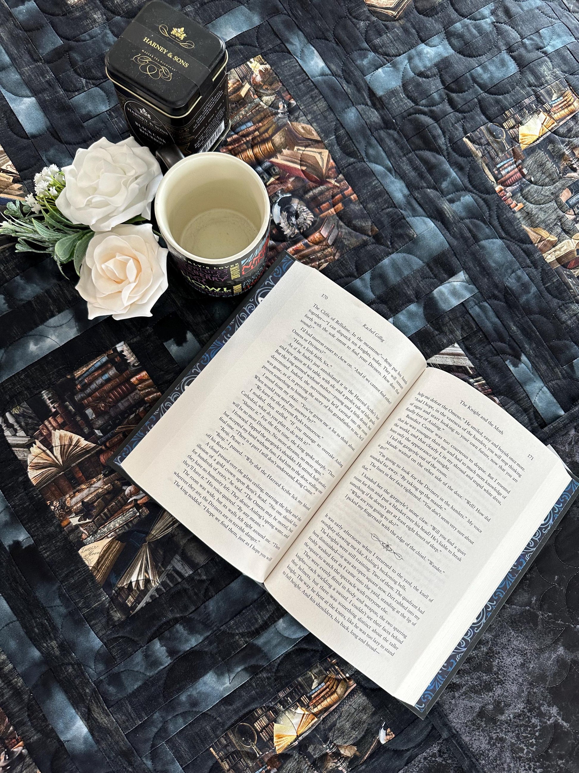 Haunted Library Throw Size Quilt