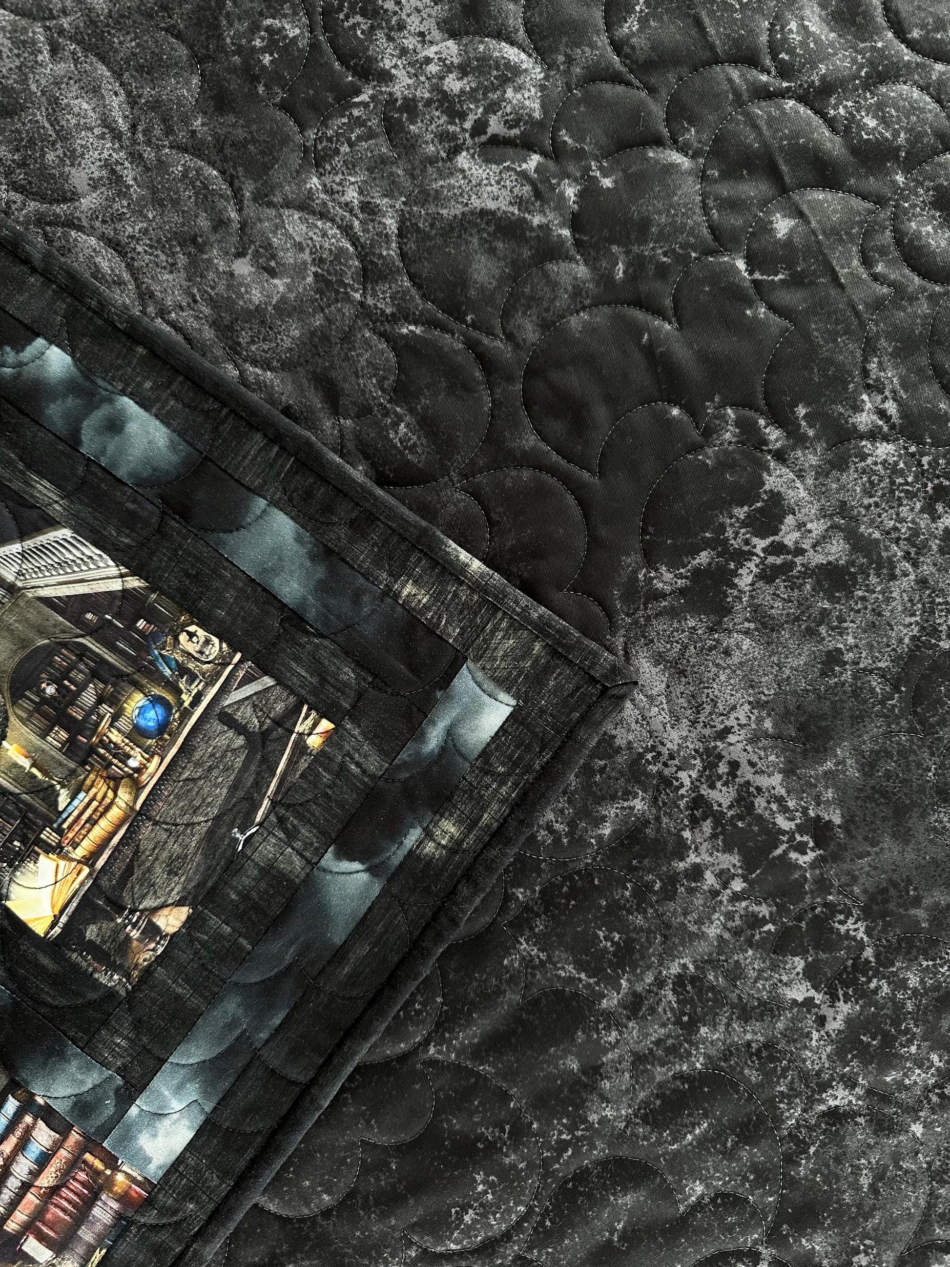 Haunted Library Throw Size Quilt