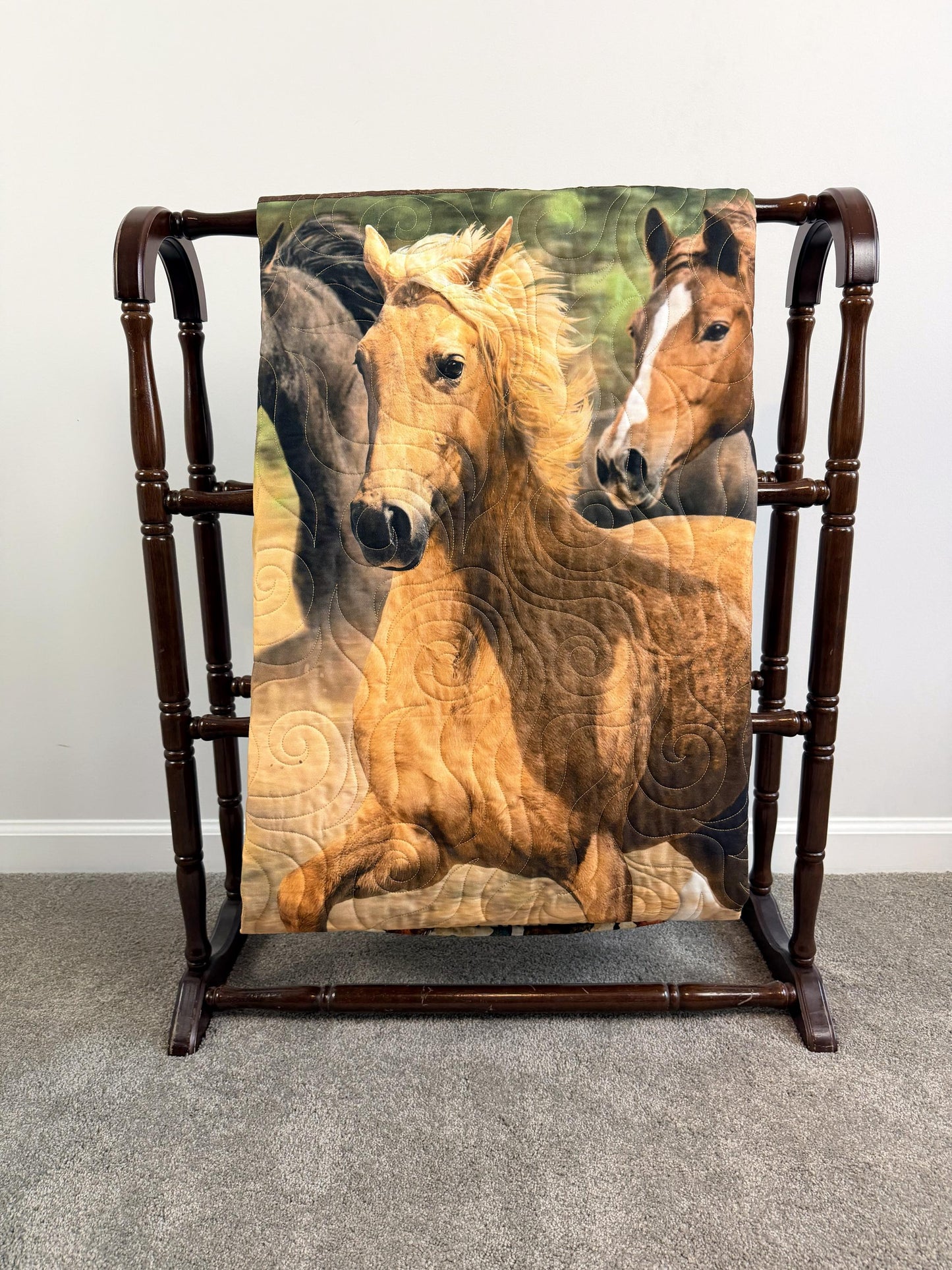 Wild Horses Throw Quilt