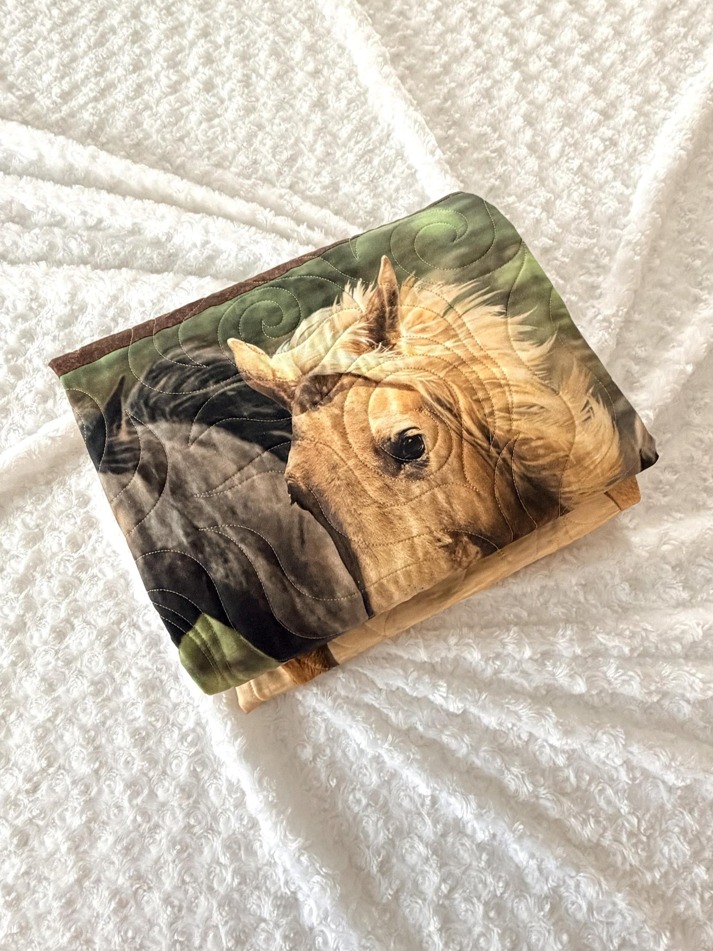 Wild Horses Throw Quilt