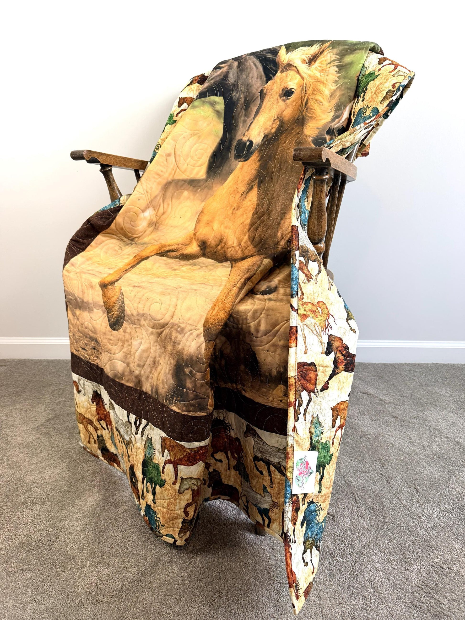 Wild Horses Throw Quilt