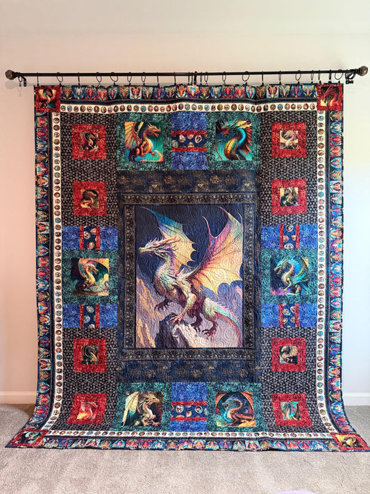 Quilt Treasures Dragon Fyre Full XL Size Quilt